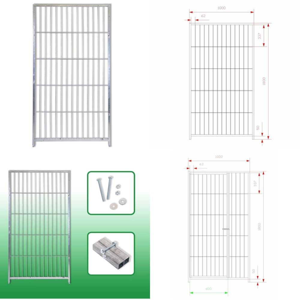 2 box per cani da esterno con zincatura a caldo ciascuno da 200x200x altezza 180 cm