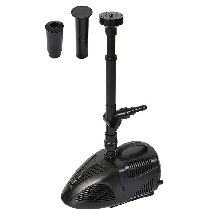 Verdemax serie 1500 pompa laghetto 1500 lt/h con giochi e regolatore di portata