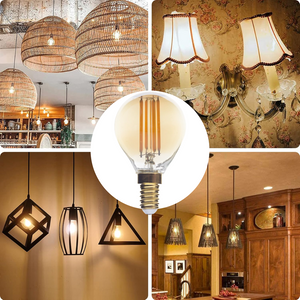 Optonica 1418 lampadina led filamento g45 e14 vetro dorato dimmerabile 4w 2500k