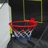 Tavolo multigioco 5-in-1, 53 accessori, funzione calcio balilla, hockey da tavolo, ping-pong, biliardo e basket, Noce