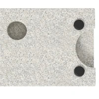 Base per Ombrellone da Giardino 25kg per Pali da Ø32mm, Ø38mm e Ø48mm, in Granito e Acciaio Inox, 45x22.5x40 cm, Grigia