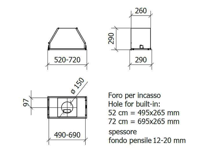 BLOCK DRY DROP cm 72 â€“ Nero - 700 m3/h
