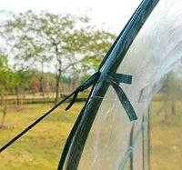 Serra Tunnel da giardino, Serra da Balcone per Piante e Orto con Copertura in PVC, Porta Avvolgibile e Telaio in Acciaio, 2x2.5x2m
