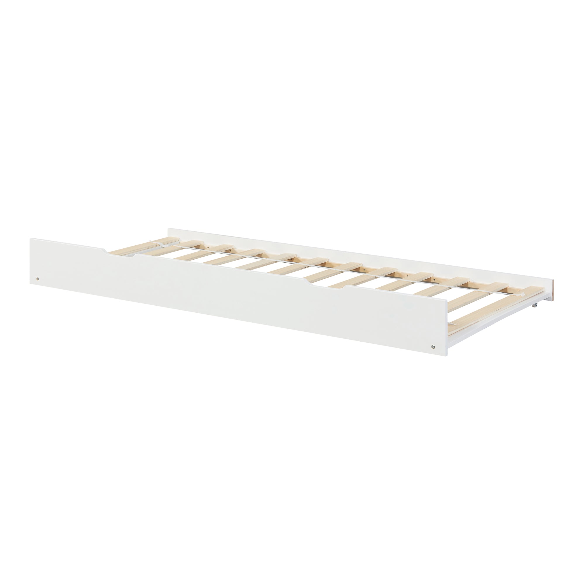Cassettone Sottoletto Estraibile Ydre Letto Secondario con Rotelle Legno Bianco [en.casa]