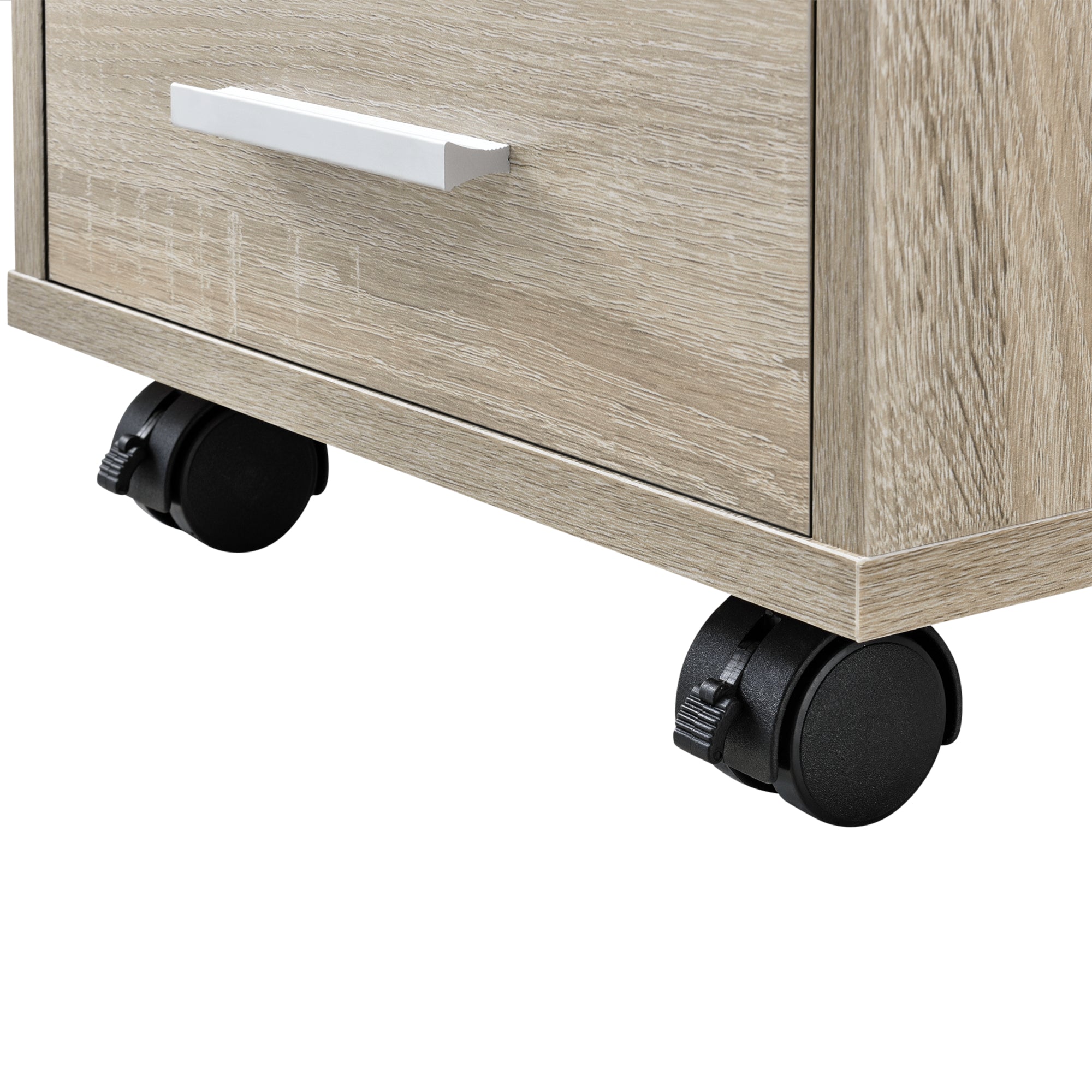 Cassettiera a Ruote Comodino con 5 Cassetti 63 x 33 x 38 cm - Effetto Rovere Sonoma [en.casa]