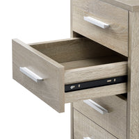 Cassettiera a Ruote Comodino con 5 Cassetti 63 x 33 x 38 cm - Effetto Rovere Sonoma [en.casa]