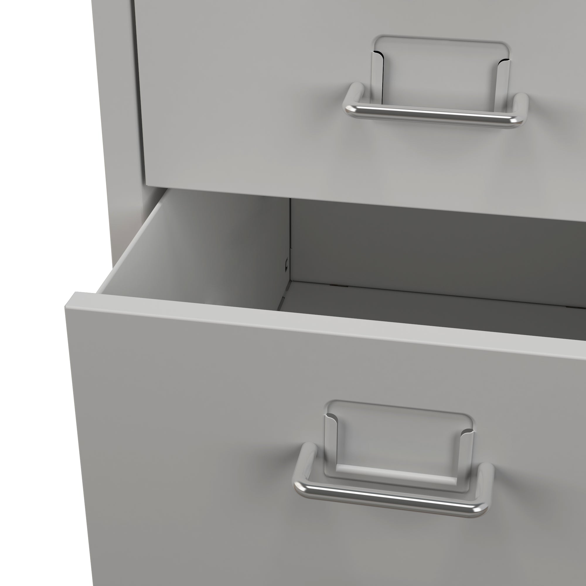 Cassettiera Kökar in Acciaio Mobile Archivio con 3 Cassetti e Rotelle - Bianco Opaco [en.casa]