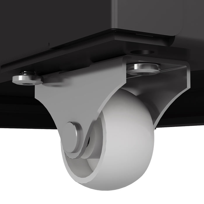 Cassettiera Kökar in Acciaio Mobile Archivio con 3 Cassetti e Rotelle - Nero Opaco [en.casa]