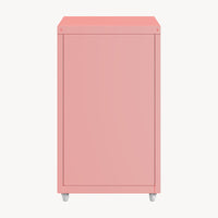 Cassettiera Kökar in Acciaio Mobile Archivio con 3 Cassetti e Rotelle - Rosa [en.casa]