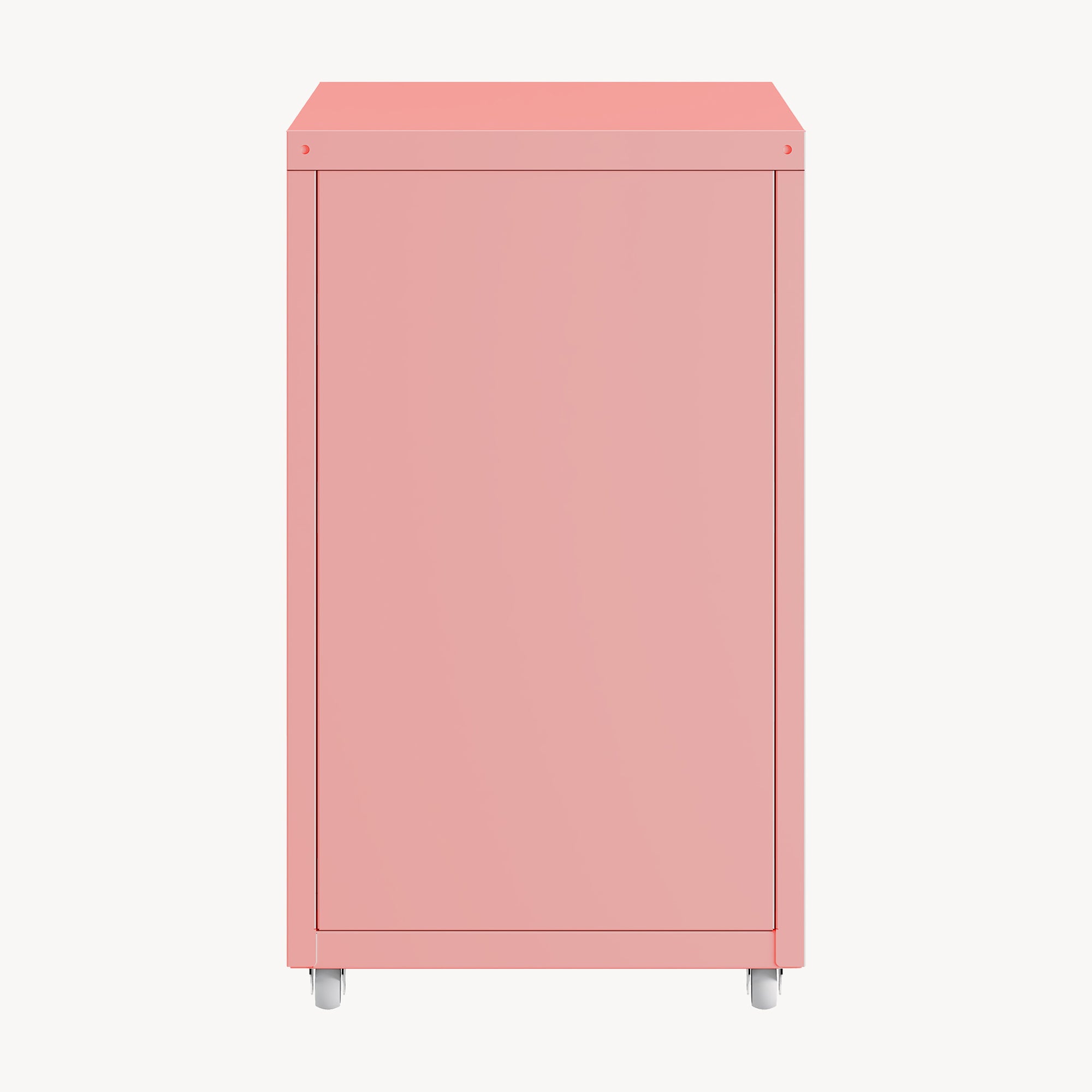 Cassettiera Kökar in Acciaio Mobile Archivio con 3 Cassetti e Rotelle - Rosa [en.casa]