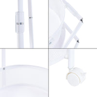 Carrello da Cucina Sørreisa con 4 Cestelli Telaio Pieghevole Bianco [en.casa]