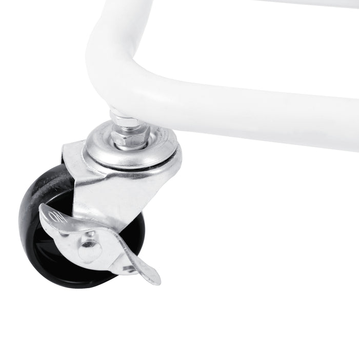 Carrello da Cucina 'Pyhäntä' in Acciaio con 3 Contenitori - Bianco opaco [en.casa]