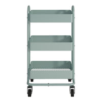 Carrello da Cucina 'Pyhäntä' in Acciaio con 3 Contenitori - Menta Verde [en.casa]