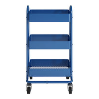 Carrello da Cucina 'Pyhäntä' in Acciaio con 3 Contenitori - Blu [en.casa]