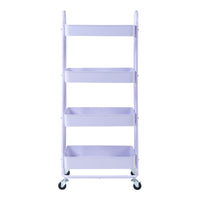 Carrello da Stoccaggio Pyhäntä con 4 Contenitori - Acciaio Lilla [en.casa]