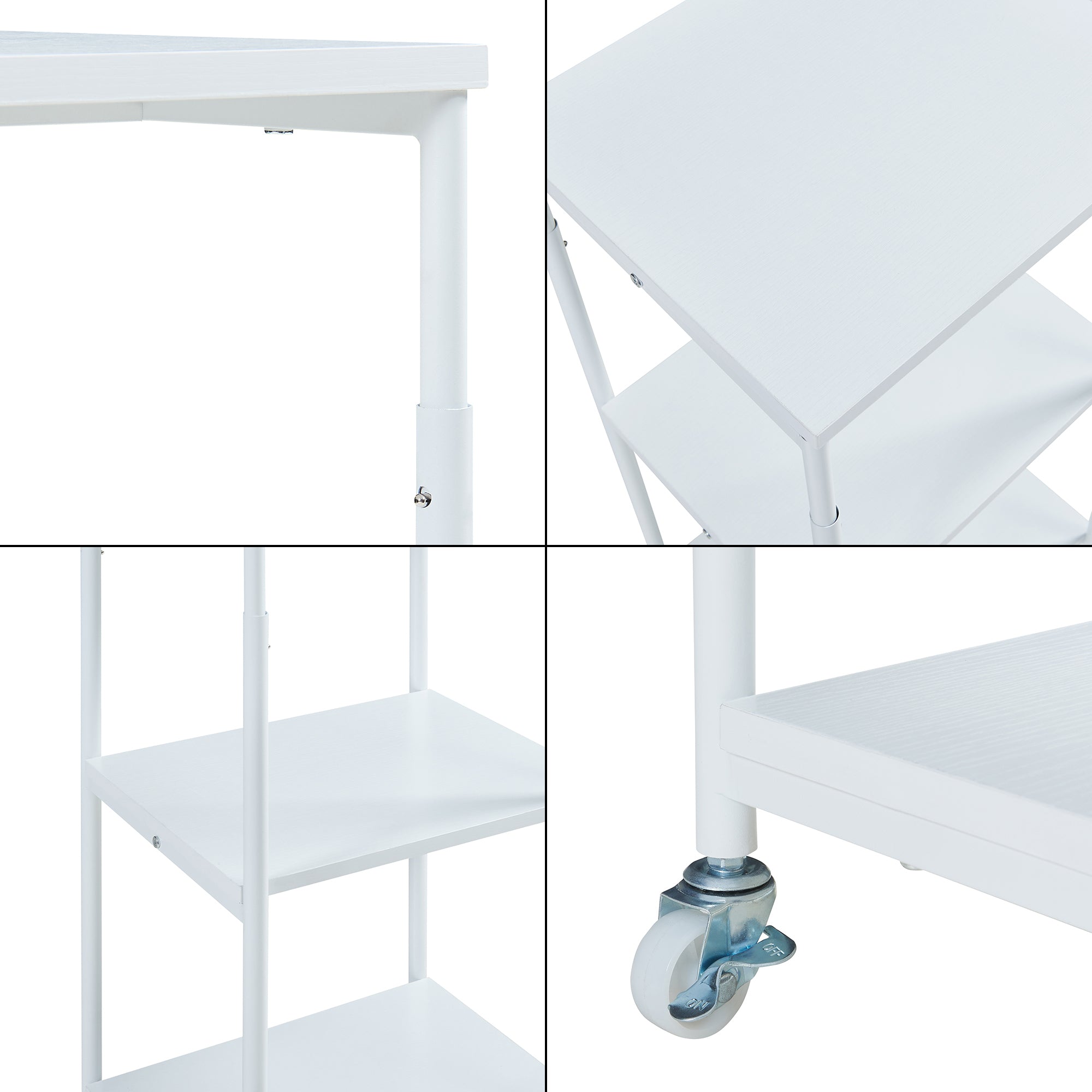 Supporto per stampante con ruote 82 x 39 x 35 cm bianco 03_0010704