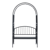 Pergola Arcuata Barile con Panchina Integrata - Nero casa.pro