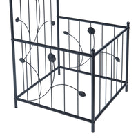 Arco per roseto 220 x 202 x 50 cm con fioriere in acciaio nero 03_0008858