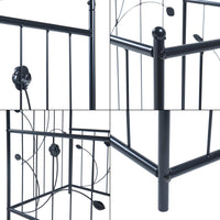 Arco per roseto 220 x 202 x 50 cm con fioriere in acciaio nero 03_0008858