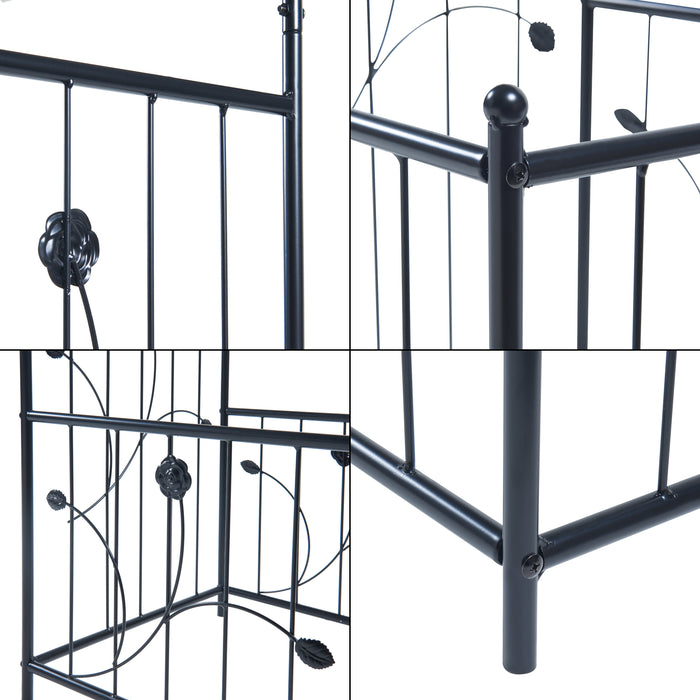 Pergola Arcuata Barisciano con Recinti per Piantare - Nero casa.pro