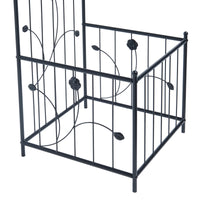 Pergola Arcuata Barisciano con Recinti per Piantare - Nero casa.pro