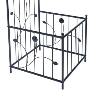 Pergola Arcuata Barisciano con Recinti per Piantare - Nero casa.pro