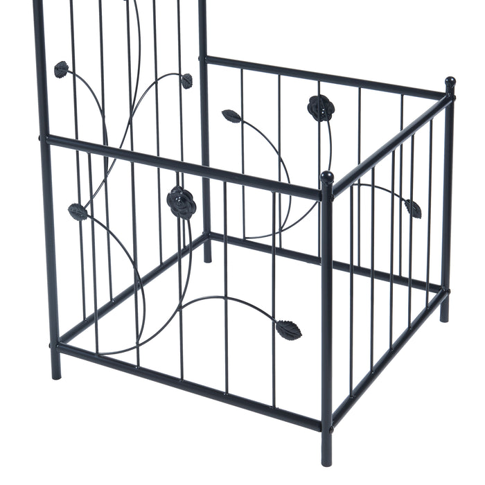 Pergola Arcuata Barisciano con Recinti per Piantare - Nero casa.pro