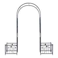 Pergola Arcuata Barisciano con Recinti per Piantare - Nero casa.pro