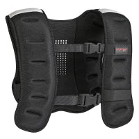 Giubbotto Zavorrato 8 kg con Cinghie Regolabili e Strisce Riflettenti, in Neoprene e Sabbia, 43x33 cm, Nero