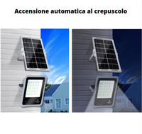 Proiettore led solare 100 watt grigio monocristallino ip65 6500k