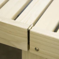 Set di 2 Lettini Prendisole da Giardino in Legno, Pieghevoli e con Schienale Regolabile, 195x59x30 cm