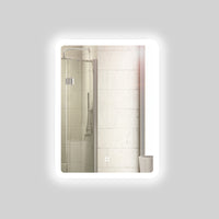 Specchio 5 mm rettangolare led interruttore touch alluminio mdf bagno *** misure 50x70 cm, tonalità standard 6000-65...