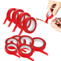 Kit nastro isolante in pvc autoestinguente multicolore per impianti sicuri *** colore rosso, dimensioni 15 mm x 10 mt...