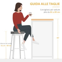 Bancone Bar Pieghevole Stile Industriale con Scaffale a 3 Ripiani, 120x76x91.4cm