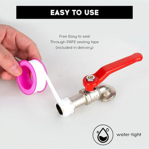 Rubinetto Esterno universale da giardino, 1/2"/3/4 " rubinetto da giardino 90010 1/2"