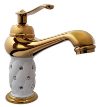 Rubinetto Miscelatore monocomando bagno lavabo lavello  oro 52149