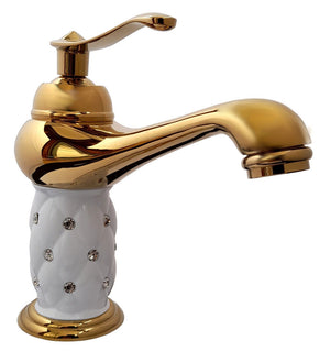 Rubinetto Miscelatore monocomando bagno lavabo lavello  oro 52149