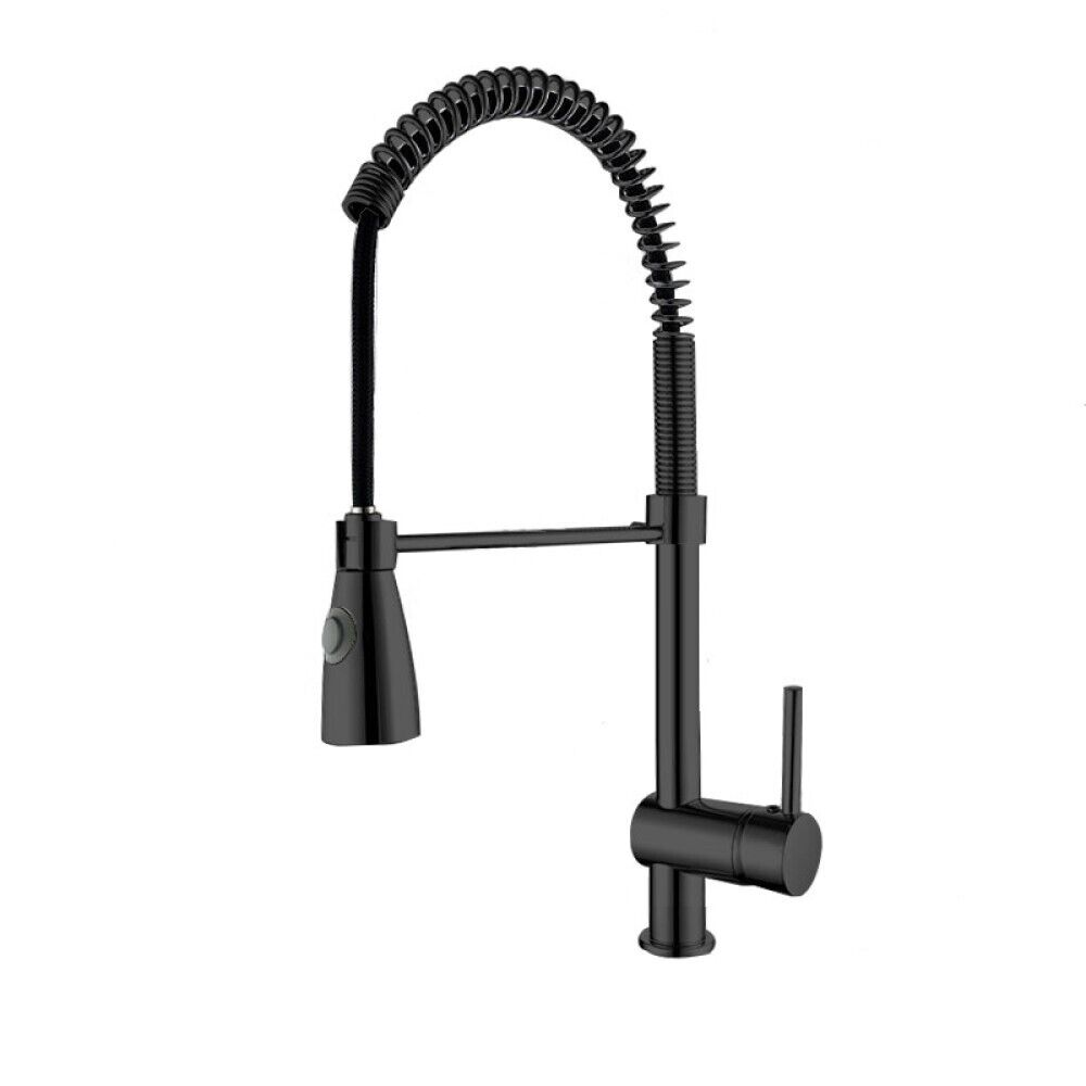 Rubinetto miscelatore cucina con doccetta a molla lavello isola canna alta 87465