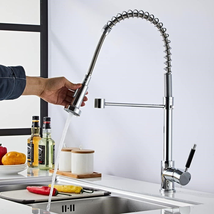 Rubinetto miscelatore cucina con doccetta lavello isola cucina canna alta 87466