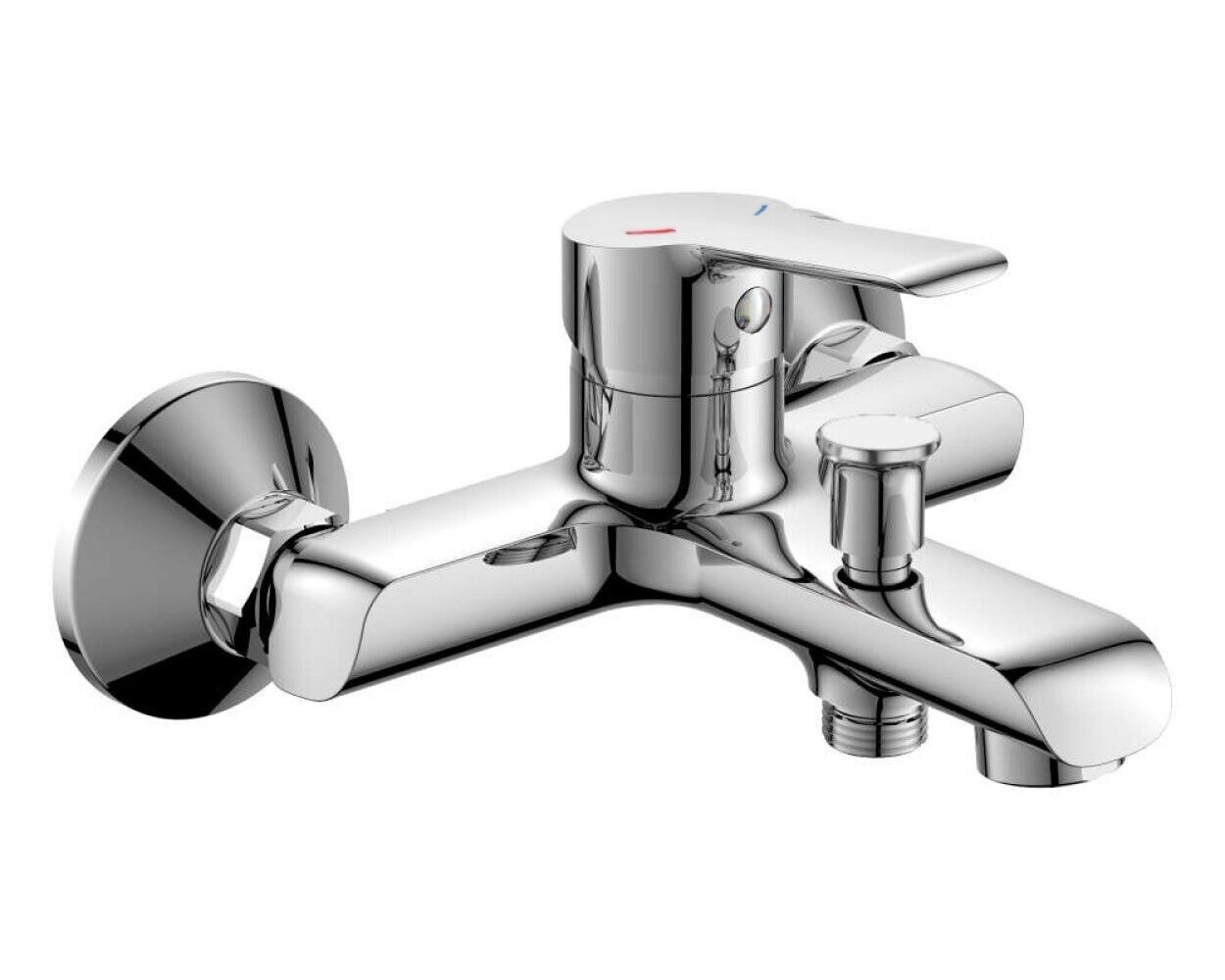 Rubinetto miscelatore ottone cromato per vasca da bagno doccia 1/2" ROLL 87107