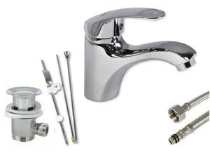 Rubinetto monoforo lavabo miscelatore monocomando da bagno ottone cromato 52328A