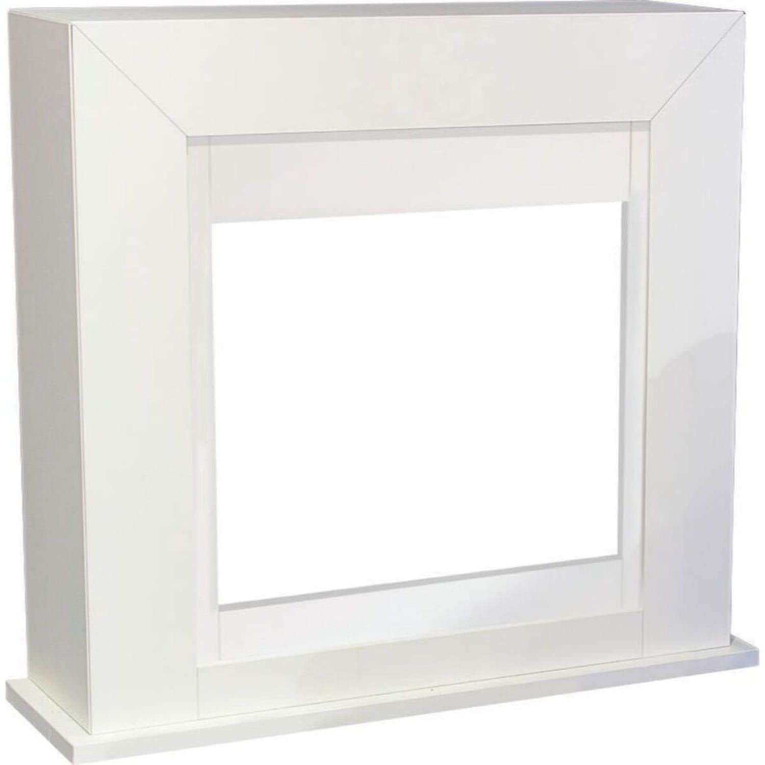 Xaralyn Adra Cornice In Stile Moderno In Legno Mdf Per Camino Elettrico Bianco