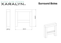 Xaralyn Bolea Cornice In Legno Robusto Mdf Per Caminetto Da Terra Bianco