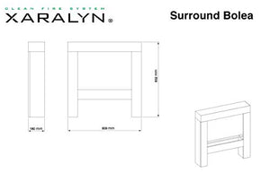 Xaralyn Bolea Cornice In Legno Robusto Mdf Per Caminetto Da Terra Bianco