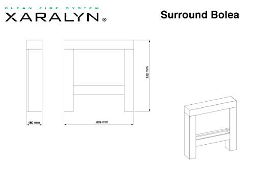 Xaralyn Bolea Cornice In Legno Robusto Mdf Per Caminetto Da Terra Bianco