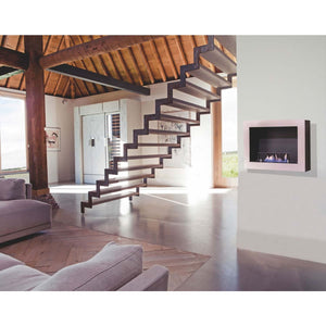 Xaralyn Serra Caminetto a Bioetanolo Da Parete Si Appenda Al Muro Come Un Quadro Argento