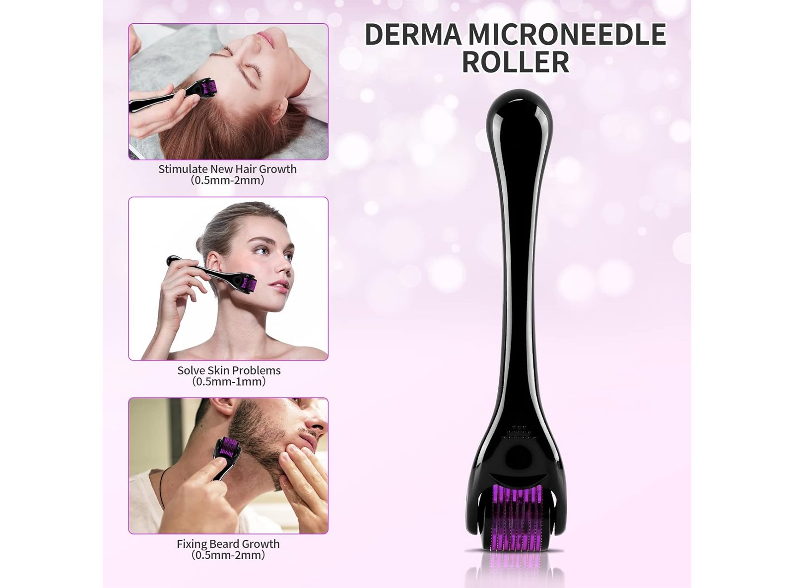 Rullo Antirughe per Viso Derma Roller 0,5 mm 540 Aghi Anti Invecchiamento MarsDoctors Roller System