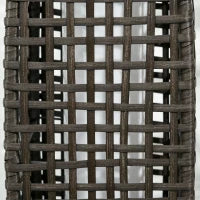 Lampada Solare da Giardino con Pannello di Ricarica, in Acciaio e Rattan, 21x21x78 cm, Nero e Grigio