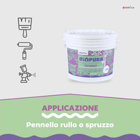 Pittura quarzo antialga interni esterni finitura opaca linea biopura cromika *** formato 2.5 lt, confezione 1