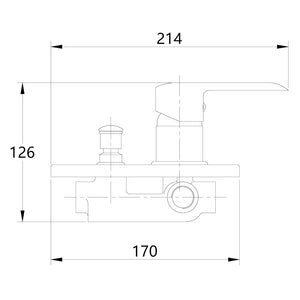 Miscelatore doccia parete america ad incasso con deviatore ottone colore cromato *** confezione 1